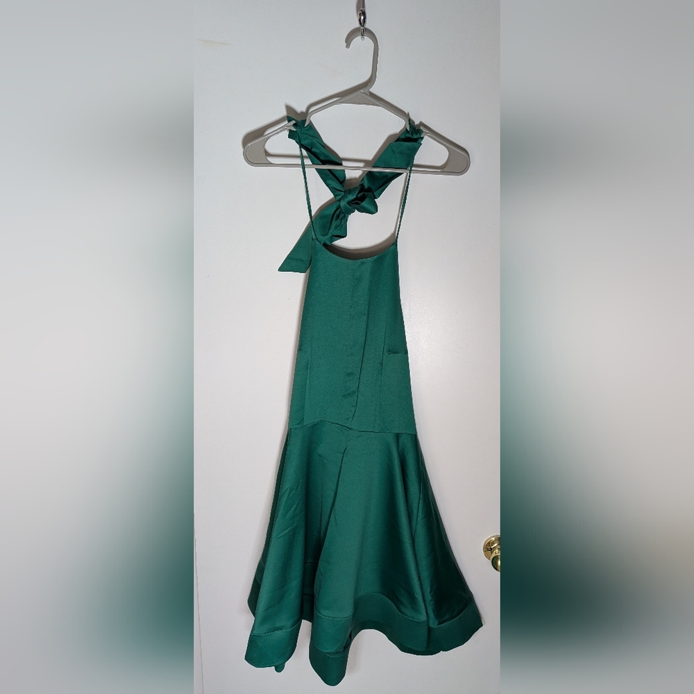 NWT Luxxel Halter Emerald Green Mini Dress
